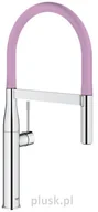 Baterie kuchenne - Grohe Essence chrom / różowy 30294000 + 30321DP0 - miniaturka - grafika 1