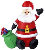 Dekoracje domu - Widmann Andreas  nadmuchiwane Święty Mikołaj z workiem, dekoracja z oświetleniem 7503B - miniaturka - grafika 1