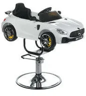 Fotele fryzjerskie - Dziecięcy fotel fryzjerski Mercedes biały BCH-620/WHITE - miniaturka - grafika 1