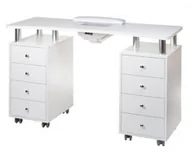 Stoliki do manicure - Beauty System Stolik do manicure z pochłaniaczem BD-3425+P BIAŁY BD-3425+P/WHITE - miniaturka - grafika 1