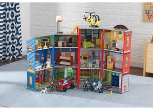 KidKraft Drewniany Domek Superbohatera Straż - Domki dla lalek - miniaturka - grafika 2