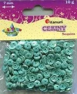 Dekoratorstwo - Cekiny zielone paski 7mm 10g - miniaturka - grafika 1