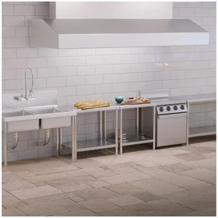 Royal Catering Stół roboczy - 60 x 60 cm - 150 kg - stal nierdzewna 10011351 RCAT-60/60-NW - Stoły gastronomiczne - miniaturka - grafika 4