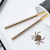 Słomki do napojów - PartyDeco Słomki papierowe, złote, 19,5cm SPP4M-019 - miniaturka - grafika 1