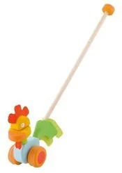 Sevi Drewniana zabawka do pchania, kogut z ruchomą główką, 55x18x11 cm - Pchacze Sevi Drewniana zabawka do pchania, kogut z ruchomą główką, 55x18x11 cm - Pchacze - miniaturka - grafika 2
