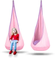 Fotele ogrodowe wiszące - Neo-Sport Kokon fotel wiszący Neo-Sport jasnoróżowy 110004 - miniaturka - grafika 1