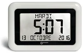 Zegary - Geemarc VISO10 extra duży zegar sterowany radiowo, pomocny dla osób z demencją lub chorobą Alzheimera, dostępny także w polskiej wersji językowej VISO10_WH_VDE - miniaturka - grafika 1