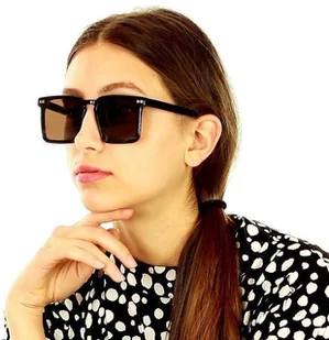 Retro LOOKS STYLE EYEWAER Kwadratowe okulary przeciwsłoneczne MAZZINI STAR czarny - Okulary przeciwsłoneczne - miniaturka - grafika 2