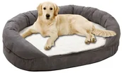 Legowiska dla psów - Karlie ortopedyczne legowisko dla psa Orthobed owalne szare 100x65x24 cm - miniaturka - grafika 1