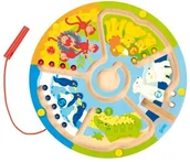 Układanki dla dzieci - Goki Labirynt magnetyczny zwierzęta i cyfry 58716 - miniaturka - grafika 1