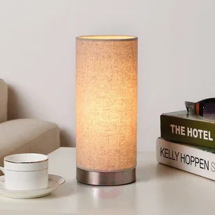 Lampenwelt Kremowa lampa stołowa Ronja z tkaniny - Lampy stojące - miniaturka - grafika 2