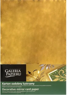 Galeria papieru Papier Karton ozdobny LUSTRZANY ZŁOTY A4 300g opakowanie 10 arkuszy - Pudła i kartony archiwizacyjne - miniaturka - grafika 3
