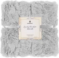 Narzuty - Narzuta na łóżko, pled 220x240 cm dwustronny koc na kanapę jasny szary HA7064 - miniaturka - grafika 1