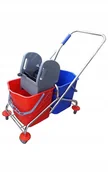 Miotły, szufle, mopy - Intermop Wózek Sprzątający Stelaż Z Wyciskaczem - miniaturka - grafika 1