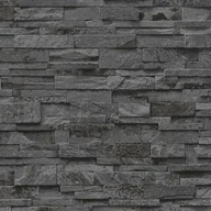 Tapety - Tapeta Kamień Łupek Cegła efekt 3D grafit 2363-40 - miniaturka - grafika 1