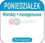 Akcesoria gastronomiczne - Hendi Nowość Naklejki Food Safety na każdy dzień tygodnia wielorazowe poniedziałek 850077 850077 - miniaturka - grafika 1