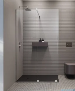 Radaway Furo Ścianka Walk-in 80x200 cm lewa 10106438-01-01L+10110394-01-01 - Ścianki i drzwi prysznicowe - miniaturka - grafika 2