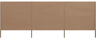 vidaXL Parawan 3-skrzydłowy z tkaniny, 400x160 cm, taupe vidaXL - Parawany - miniaturka - grafika 7