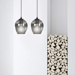 EULUNA Lampa wisząca Starla 2-punktowa, szkło grafitowe - Lampy sufitowe - miniaturka - grafika 6