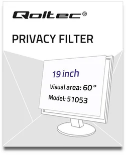 Qoltec Filtr prywatyzujący RODO | 19" | 5:4 - Filtry prywatyzujące - miniaturka - grafika 3