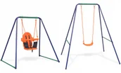 Place zabaw - Ogrodowa huśtawka stojąca dla dzieci 2w1 E6-N78 - miniaturka - grafika 1