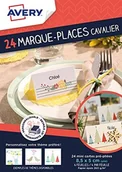 Papier do drukarek - Avery Cavalier winietki na stół, z nadrukiem, 8,5 x 5 cm, 24 sztuki C32076MC - miniaturka - grafika 1