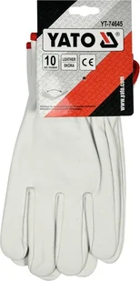 Yato RĘKAWICE OCHRONNE SKÓRA ROZM 10 YT-74645 - Rękawice robocze - miniaturka - grafika 2