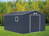 Altany ogrodowe - Vente-Unique Altana ogrodowa ARCHER ze stali galwanizowanej w kolorze szarym  12,99 m - miniaturka - grafika 1