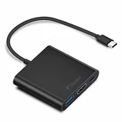 Adaptery i przejściówki - Fantec UMP-hdmi4 K-PD USB typu C adapter 1 X HDMI 4 K, 20 cm/aluminium z czarnym przewodem UMP-HDMI4K-PD - miniaturka - grafika 1