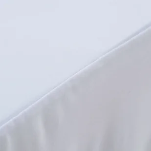 vidaXL Elastyczne obrusy z falbaną, 2 szt., 243 x 76 x 74 cm, białe - Obrusy i serwetki - miniaturka - grafika 2