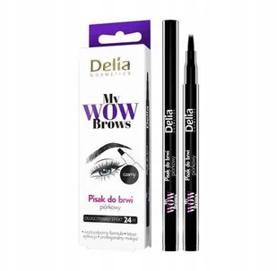 Delia Cosmetics Cosmetics Eyebrow Expert Piórkowy Marker do brwi czarny - Kredki do oczu - miniaturka - grafika 3