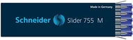Wkłady do długopisów - Schneider Slider 755 M wkład do długopisu, technologia ViscoGlide, niebieski 175603 - miniaturka - grafika 1