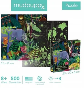 Mudpuppy Puzzle świecące w ciemności 500 elementów. Dżungla - Puzzle - miniaturka - grafika 4
