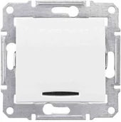 Wyłączniki światła i elektryczne - LEDart schodowy z podświetlaczem LED, Schneider Electric SEDNA SDN1500223, bez ramki, kolor kremowy - miniaturka - grafika 1