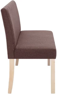 vidaXL Ławka, 139,5 cm, brązowa, poliester vidaXL - Ławki do przedpokoju - miniaturka - grafika 6