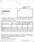 Druki akcydensowe - Firma krajewski Upomnienie 4-pozycyjne / A5 samokopiujące [Pu/K-357a] Pu/K-357 - miniaturka - grafika 1