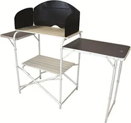 Meble turystyczne - Highlander aluminium Camping Kitchen Stand & Folding Tables, srebrny, jeden rozmiar FUR082 - miniaturka - grafika 1