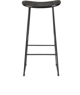 White Label Living Stołek barowy TANGLE czarny 1500075 - Taborety i hokery - miniaturka - grafika 5