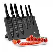 Noże kuchenne - Klarstein Klarstein Kissaki Zestaw noży z powłoką zapobiegającą przywieraniu blok magnetyczny czarny KG10-Kissaki - miniaturka - grafika 1