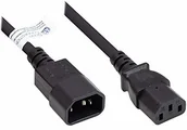 Kable - Good Connections Przedłużenie urządzenia chłodniczego C14 (proste) do C13 (proste), czarne, 1,00 mm2, 5 m - miniaturka - grafika 1