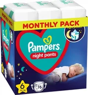 Pieluchy - Pampers Night Pants pieluchomajtki rozmiar 6 76 szt. 15kg+ - miniaturka - grafika 1