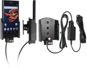 Uchwyty samochodowe do telefonów - Brodit AB Uchwyt do Sony Xperia X Compact z wbudowaną ładowarką samochodową do profesjonalnego montażu 527934 - miniaturka - grafika 1