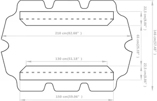 VidaXL Lumarko Zadaszenie do huśtawki ogrodowej, taupe, 150/130x70/105 cm! 312102 VidaXL - Markizy - miniaturka - grafika 6