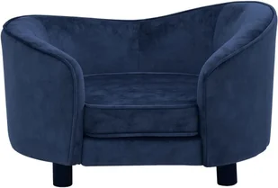 Sofa dla psa, niebieska, 69x49x40 cm, pluszowa - Legowiska dla psów - miniaturka - grafika 3