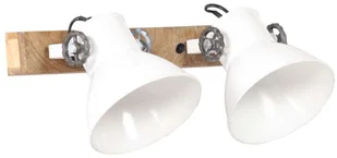 VidaXL Industrialna lampa ścienna, biała, 45x25 cm, E27 320518  VidaXL - Lampy sufitowe - miniaturka - grafika 3