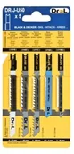 Piły ręczne - DREL Brzeszczoty do wyrzynarek DR-J-U50 75/2,5 75/4 75/3 50/1,2 50/2mm 5szt Typ chwytu "U" - miniaturka - grafika 1