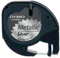 Taśmy do drukarek barwiące - Dymo oryginalny taśma do drukarek etykiet, S0721730, czarny druk/srebrny podkład, 4m, 12mm S0721730 - miniaturka - grafika 1