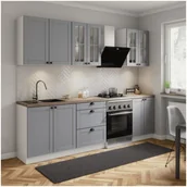 Szafki kuchenne - Zestaw mebli kuchennych Jena 6 el. 200 cm kolor szary - miniaturka - grafika 1