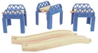 Pociągi dla dzieci - Bigjigs Toys Zestaw wsporników do konstrukcji kolejkowych BJT056 - miniaturka - grafika 1