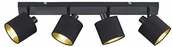 Lampy sufitowe - Reality Leuchten Tommy belki punktowe, metal, nikiel matowy/czarny/złoty R80334079 - miniaturka - grafika 1